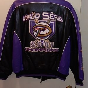 Arizona diamondbacks leather jacket XXL